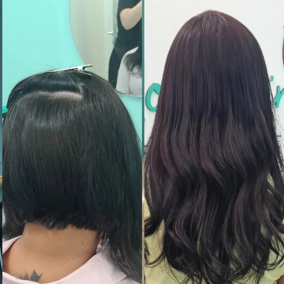 Antes e depois megahair