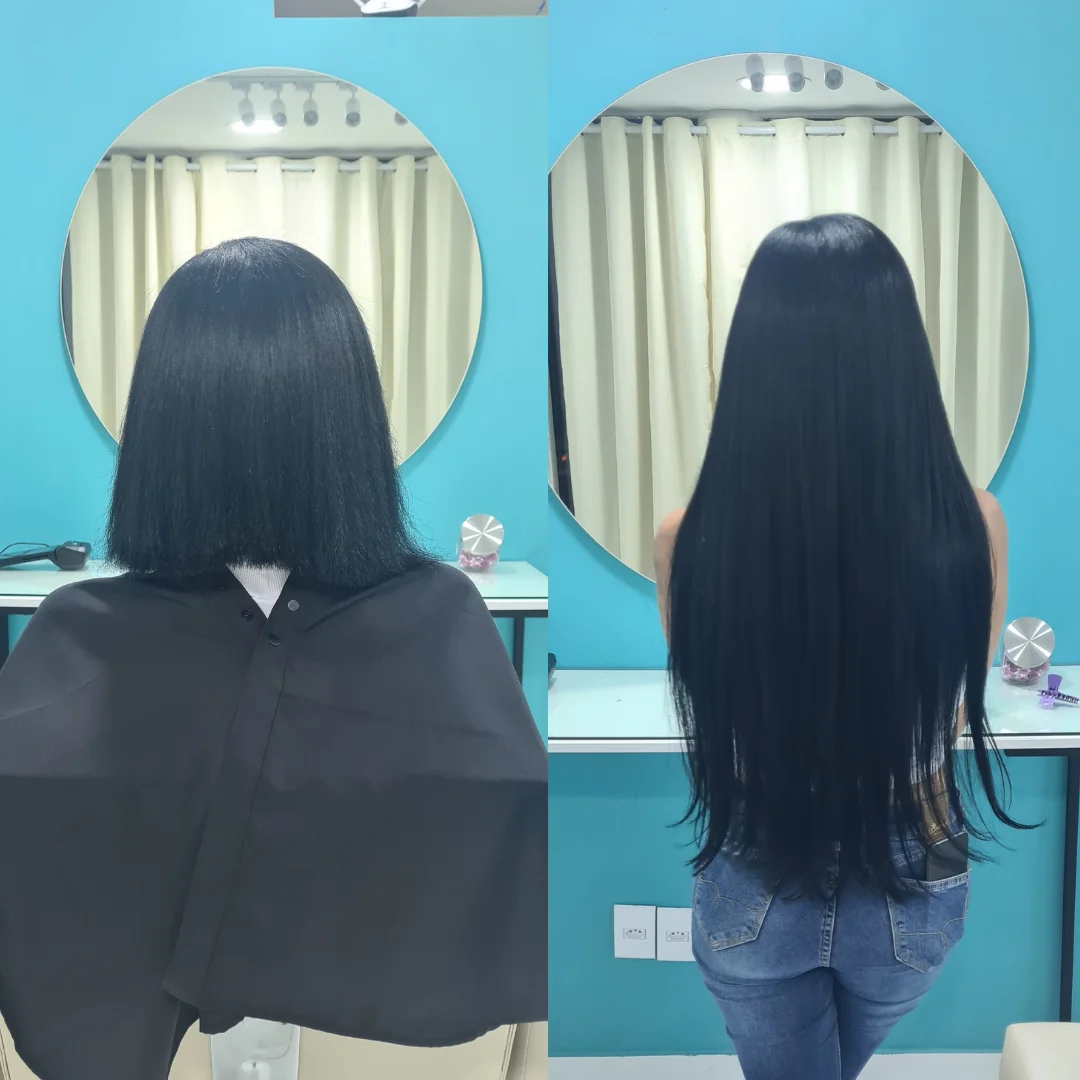 Antes e depois megahair