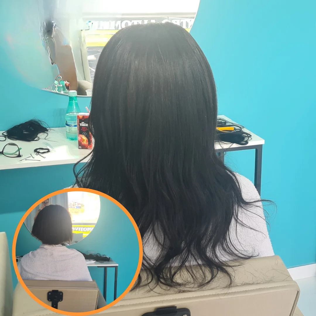 Antes e depois megahair
